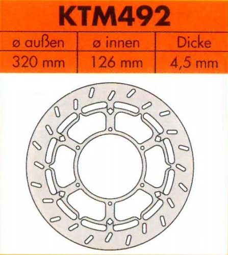 FE Bremsscheibe vorne KTM 640 LC4 E Supermoto Bj.99-02