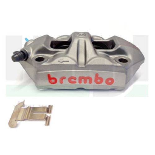 Bremszange M4.34 links Brembo Aluminium Titan rotem Brembo-Logo